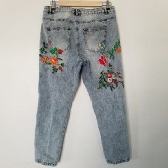 ASOS Only Tonni Floral Embroidered Jeans - Picture 3 of 8